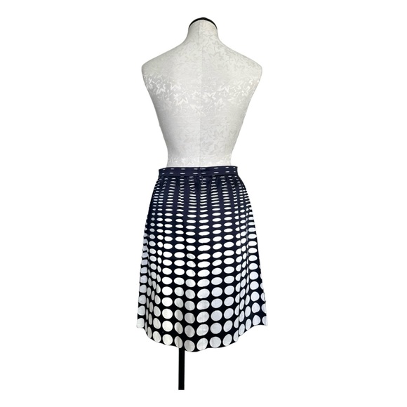 J. Crew Factory NEW Polka Dot A Line Skirt Pockets Cotton Black & White Size 4 - Picture 4 of 12